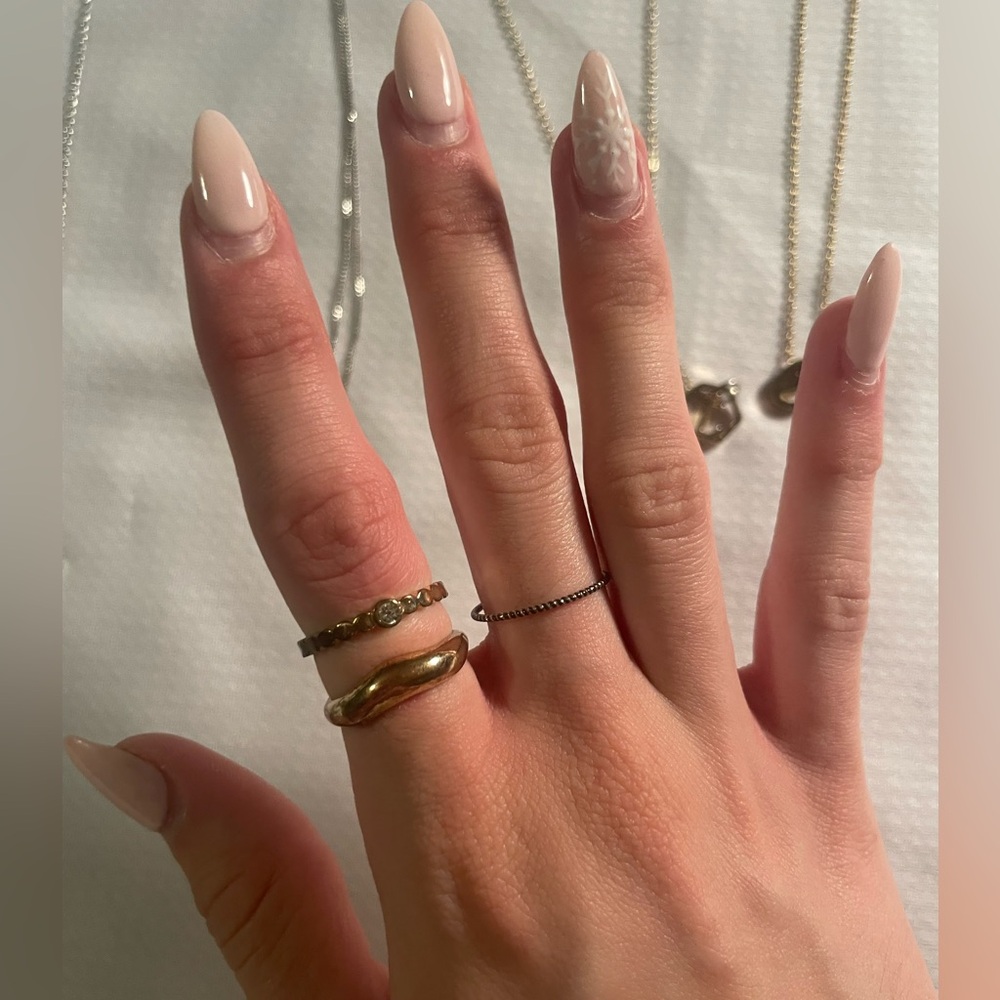 Gold and silver necklaces and rings